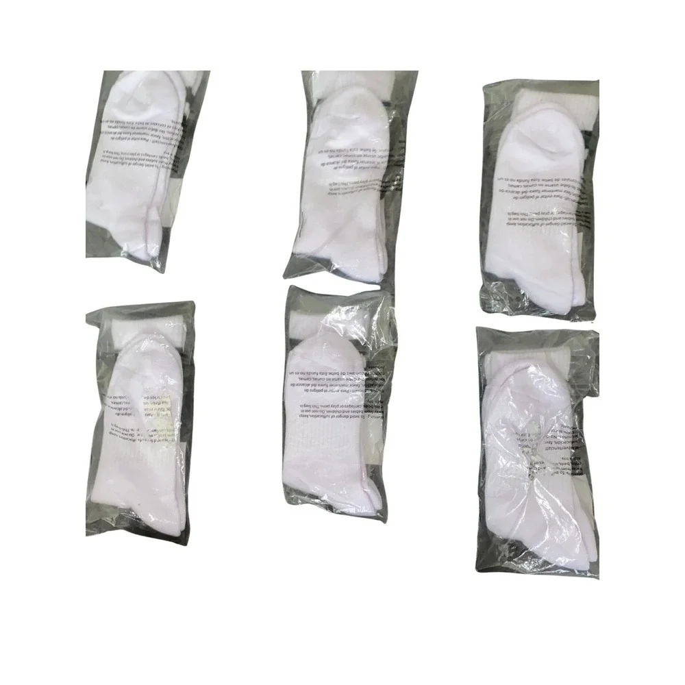 Lot of 9 Weissman Dance Socks White Black Stripes NIP Costume Accessory